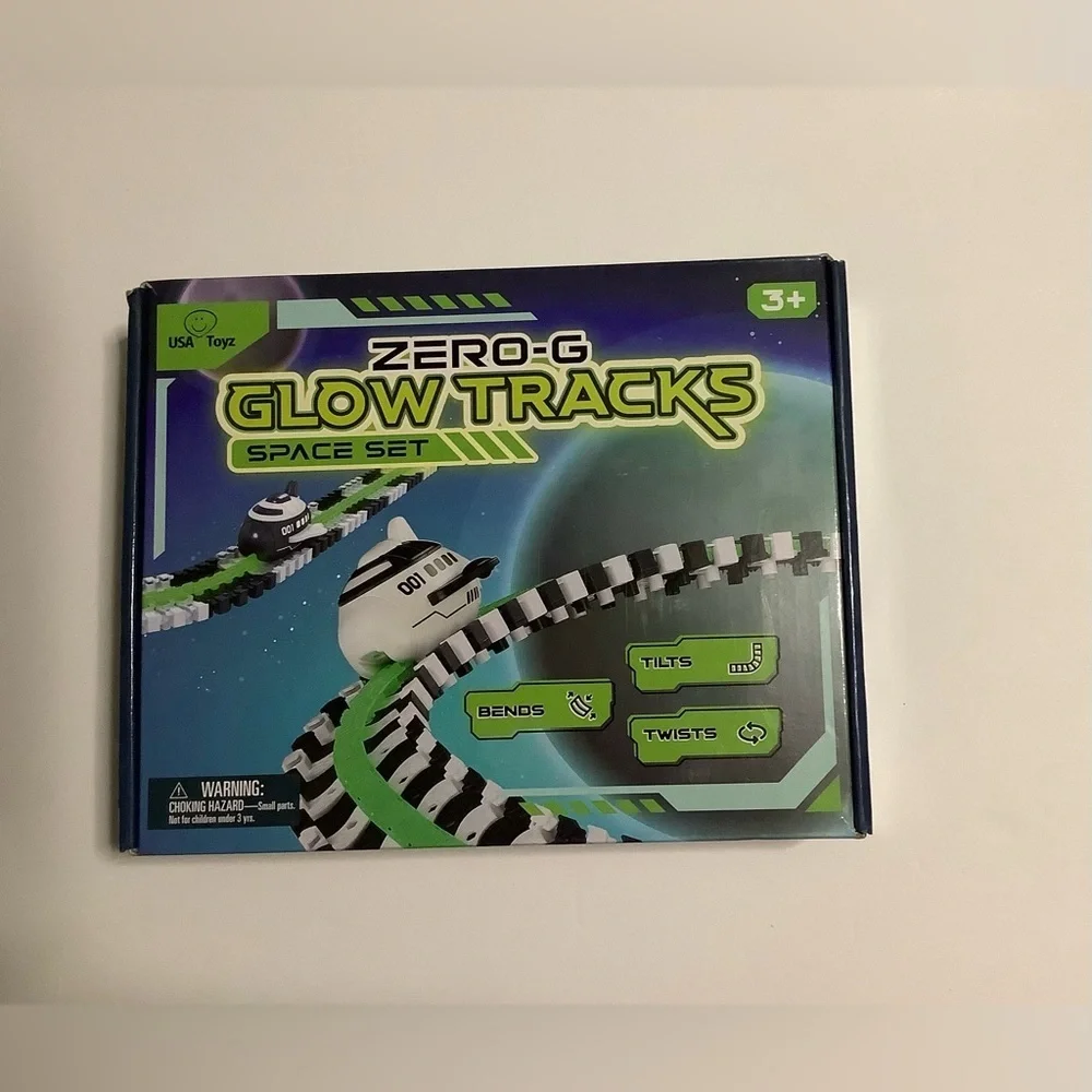 USA Toyz Zero G Space Glow Race Track for Kids- 258pc